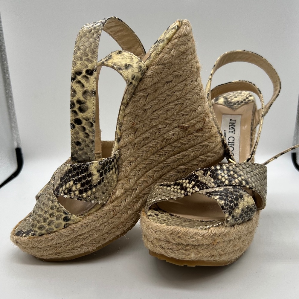 Jimmy Choo Python Wedge Shoes - image 1